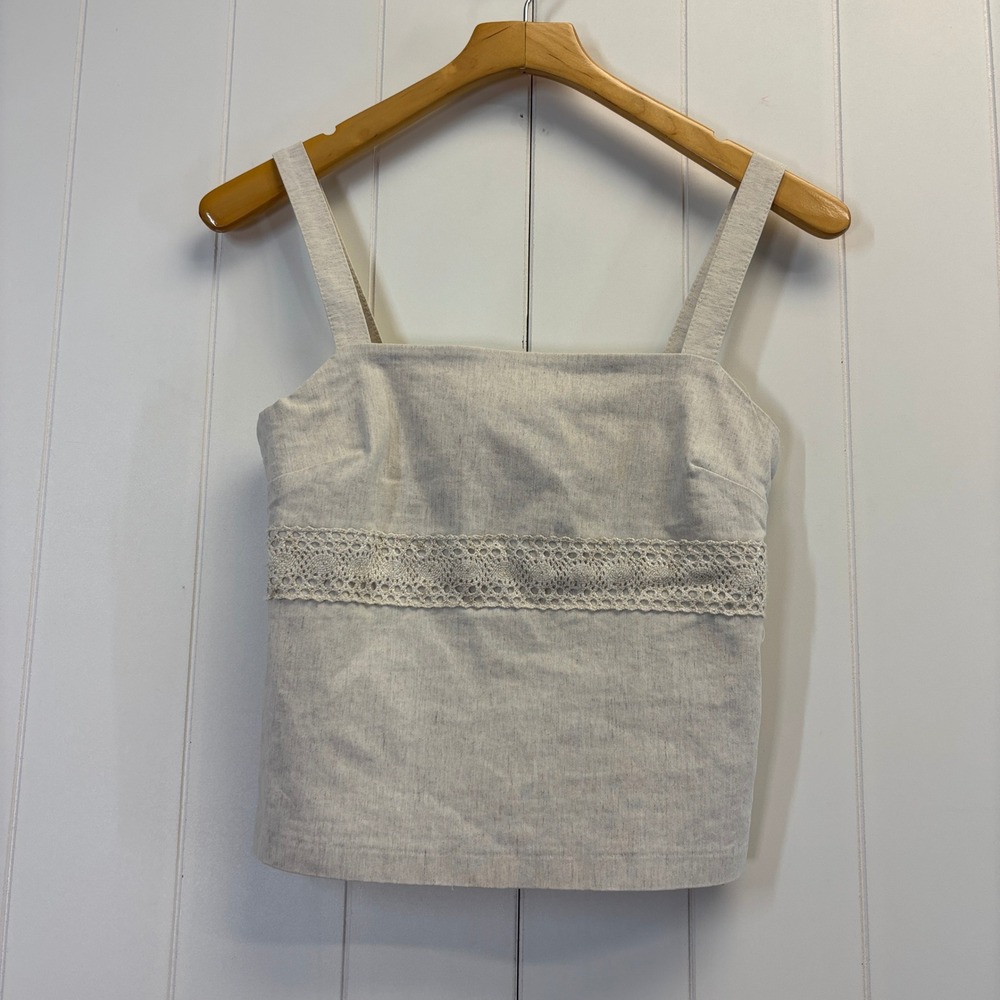 Vintage Necessary Objects Y2K Boho Chic Cropped Top Size S Minimalist Festival